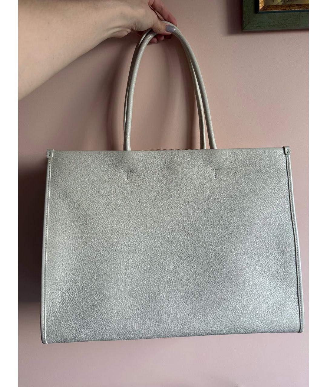 FURLA Белая кожаная сумка тоут, фото 2