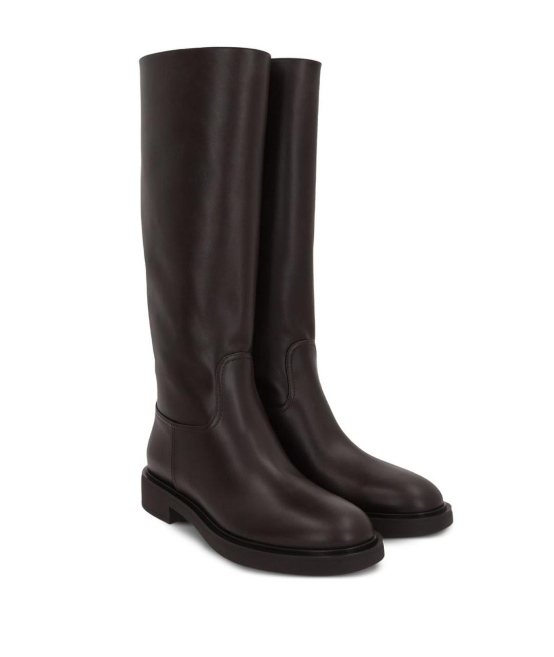 GIANVITO ROSSI Коричневые кожаные сапоги, фото 4