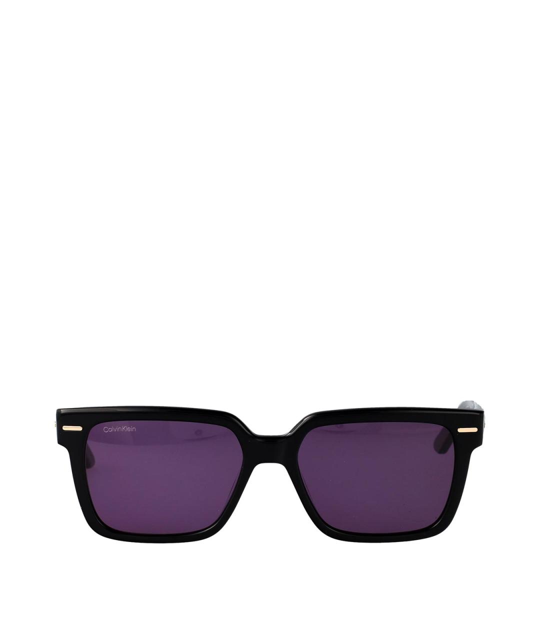 CALVIN KLEIN Черные пластиковые солнцезащитные очки, фото 1