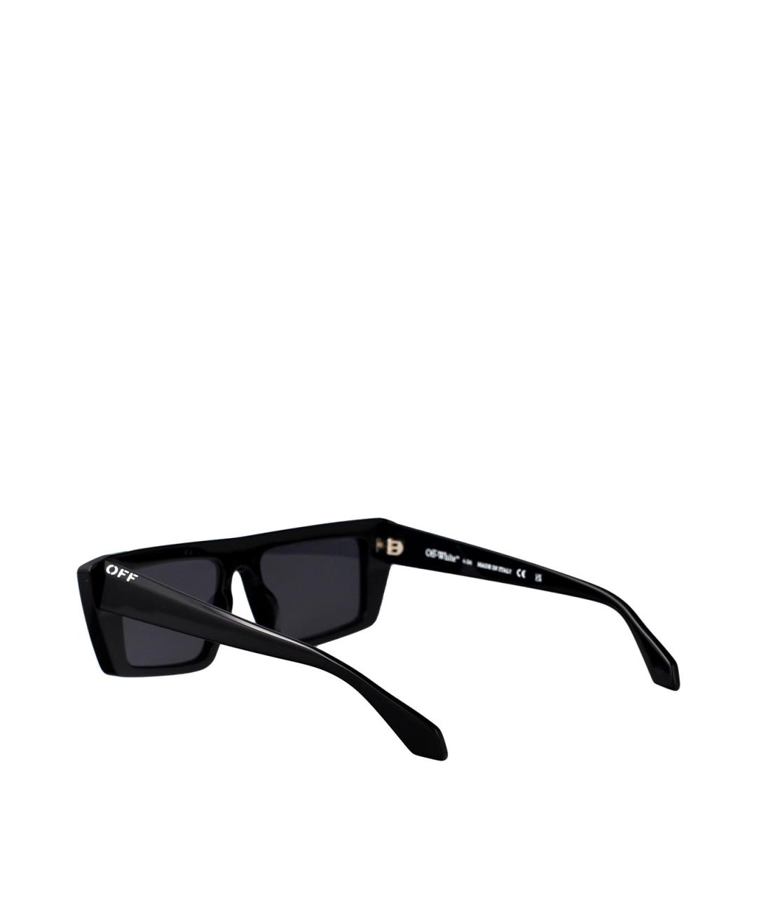 OFF-WHITE Черные пластиковые солнцезащитные очки, фото 4