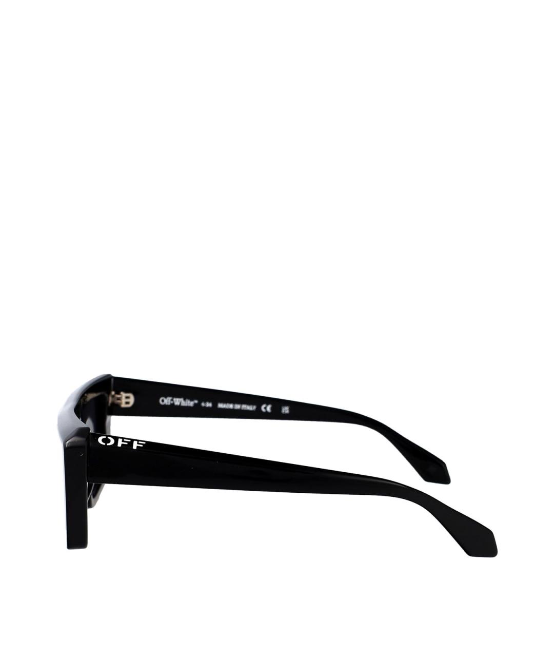 OFF-WHITE Черные пластиковые солнцезащитные очки, фото 3