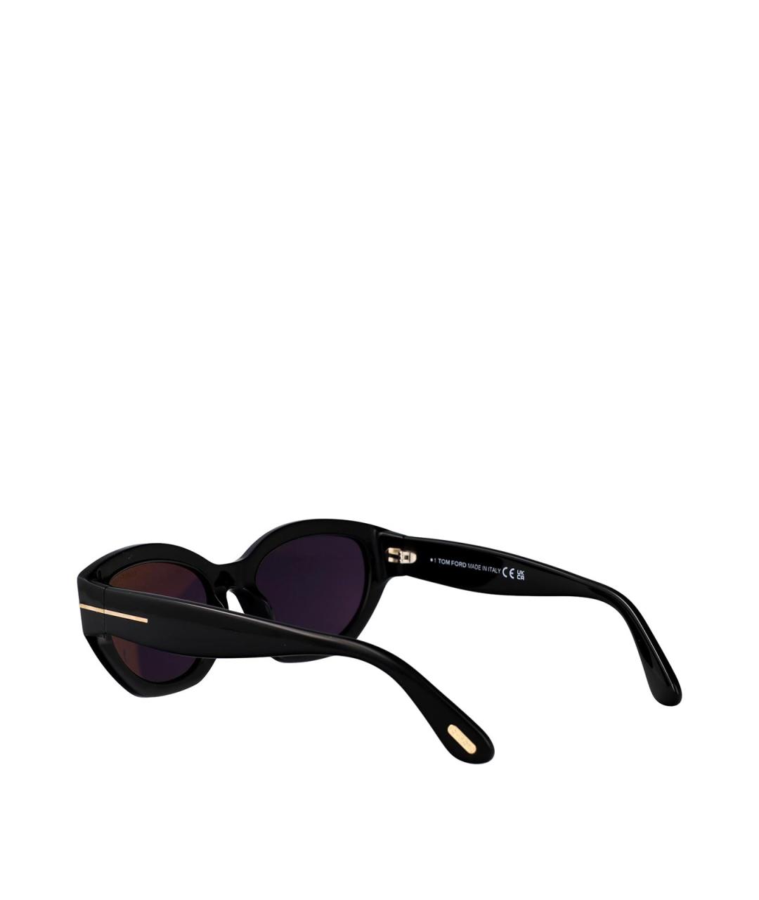 TOM FORD Черные пластиковые солнцезащитные очки, фото 4