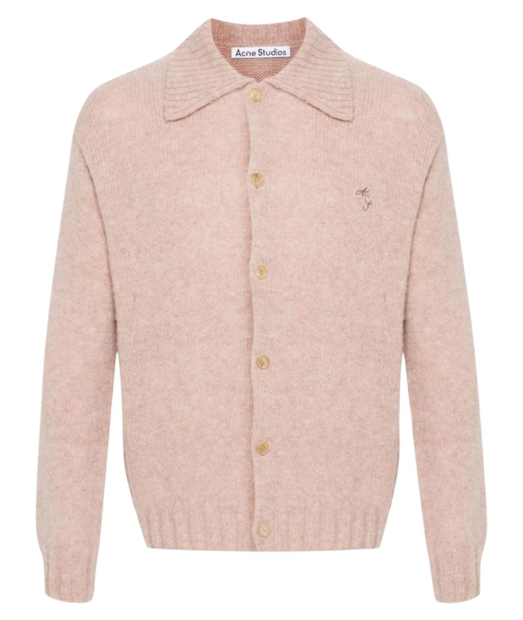 ACNE STUDIOS Розовый шерстяной кардиган, фото 1
