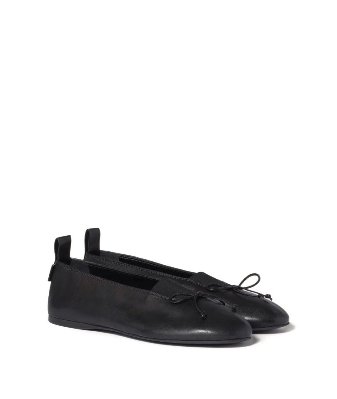 MIU MIU Черные кожаные балетки, фото 6