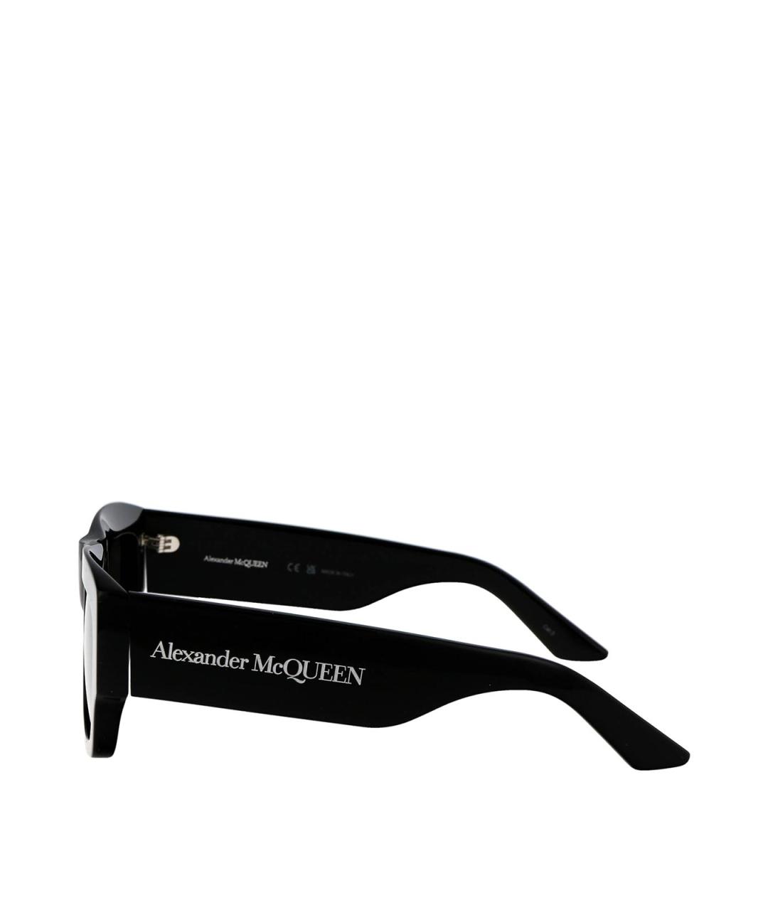 ALEXANDER MCQUEEN Черные пластиковые солнцезащитные очки, фото 3