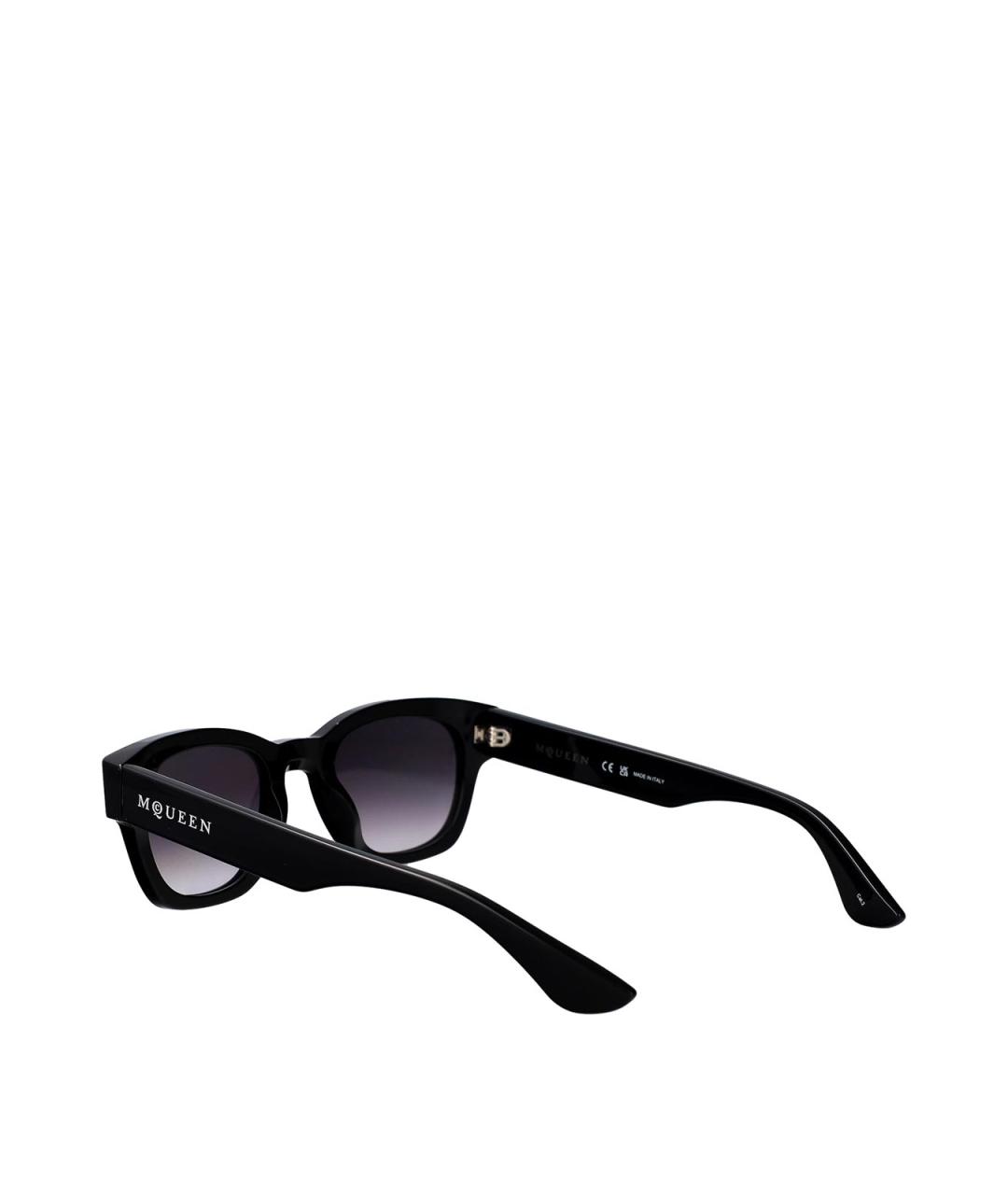 ALEXANDER MCQUEEN Черные пластиковые солнцезащитные очки, фото 4