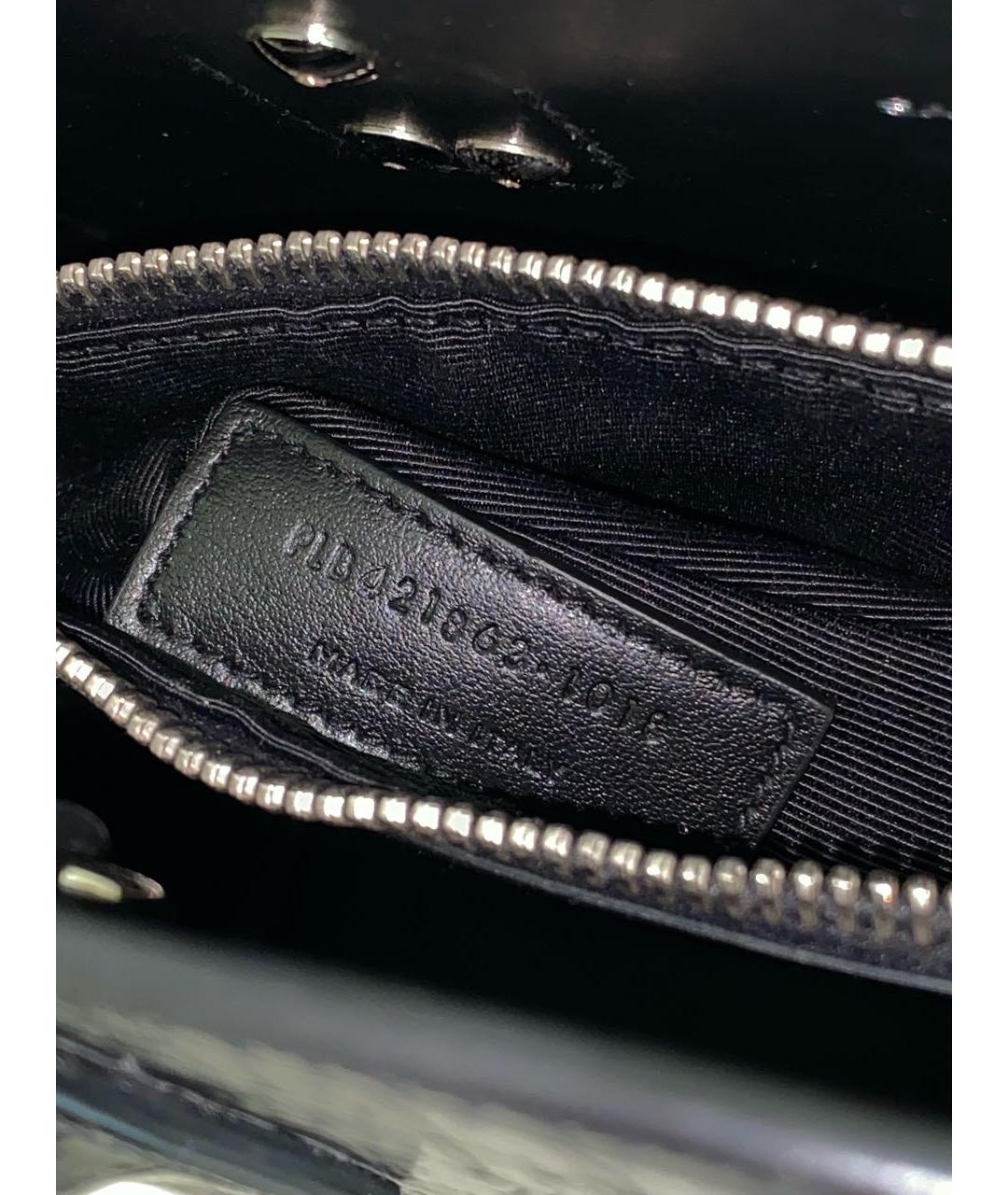 SAINT LAURENT Черная кожаная сумка с короткими ручками, фото 8