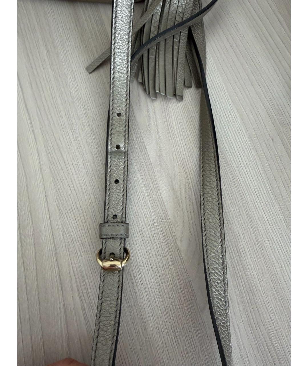 GUCCI Бежевая кожаная сумка через плечо, фото 4