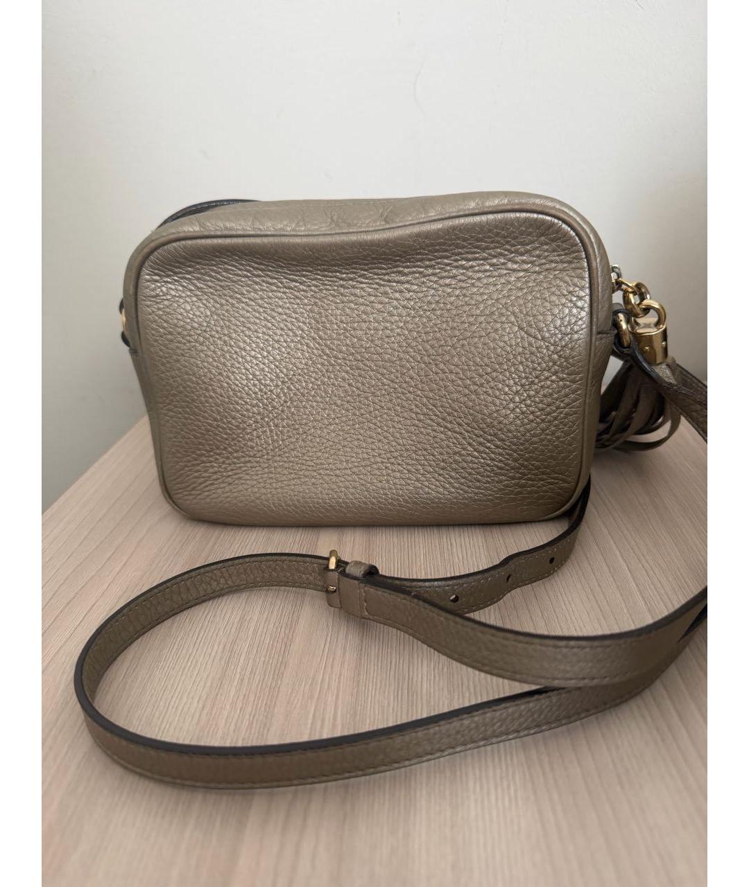 GUCCI Бежевая кожаная сумка через плечо, фото 2