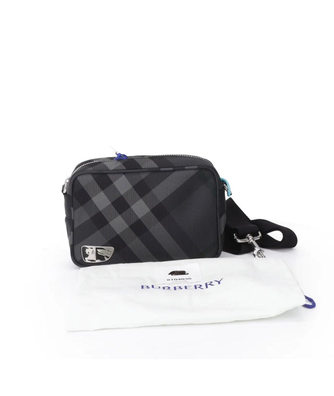 BURBERRY Черная кожаная сумка на плечо, фото 2