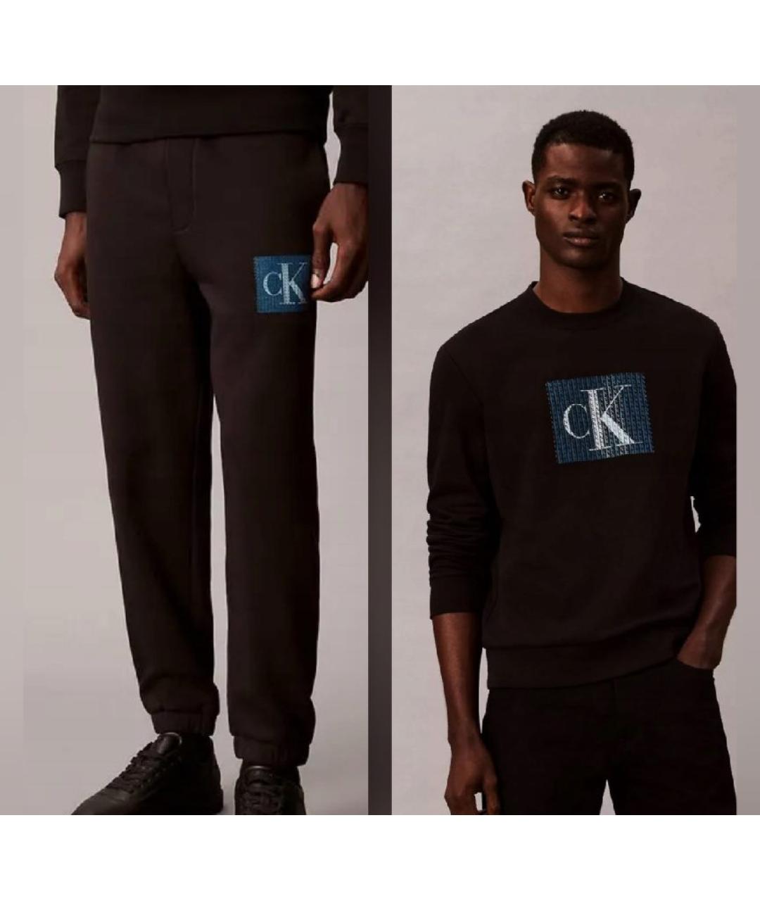 CALVIN KLEIN Черный хлопковый спортивный костюм, фото 3