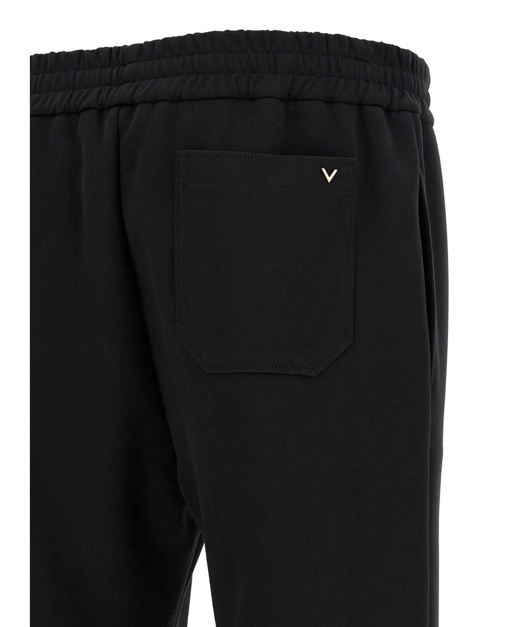 VALENTINO Черные хлопковые повседневные брюки, фото 4