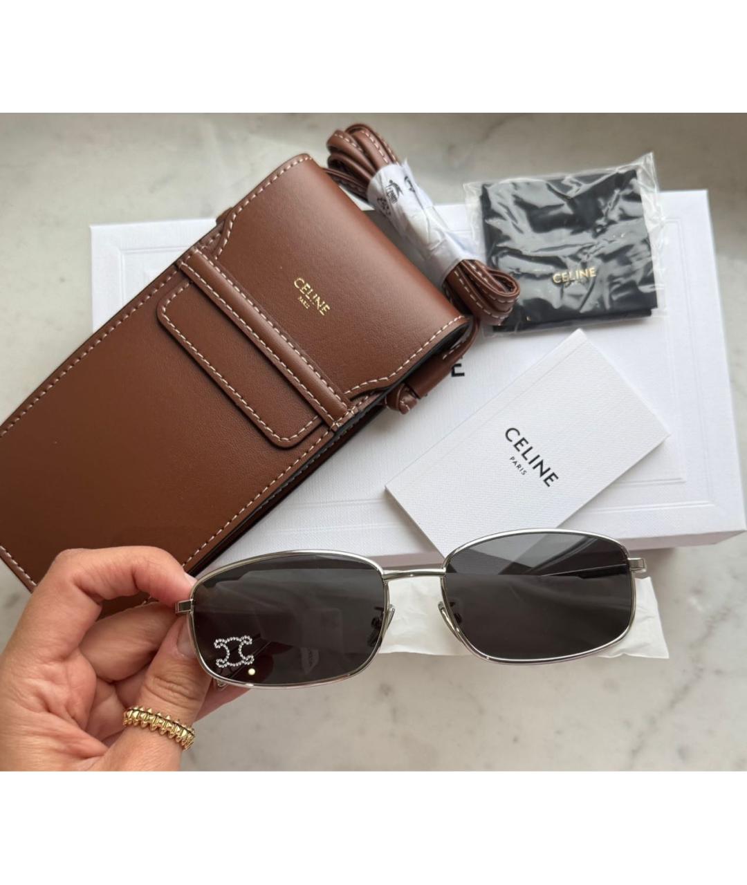 CELINE Черные солнцезащитные очки, фото 3