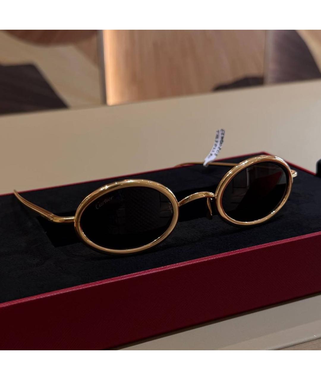 CARTIER Золотые солнцезащитные очки, фото 3