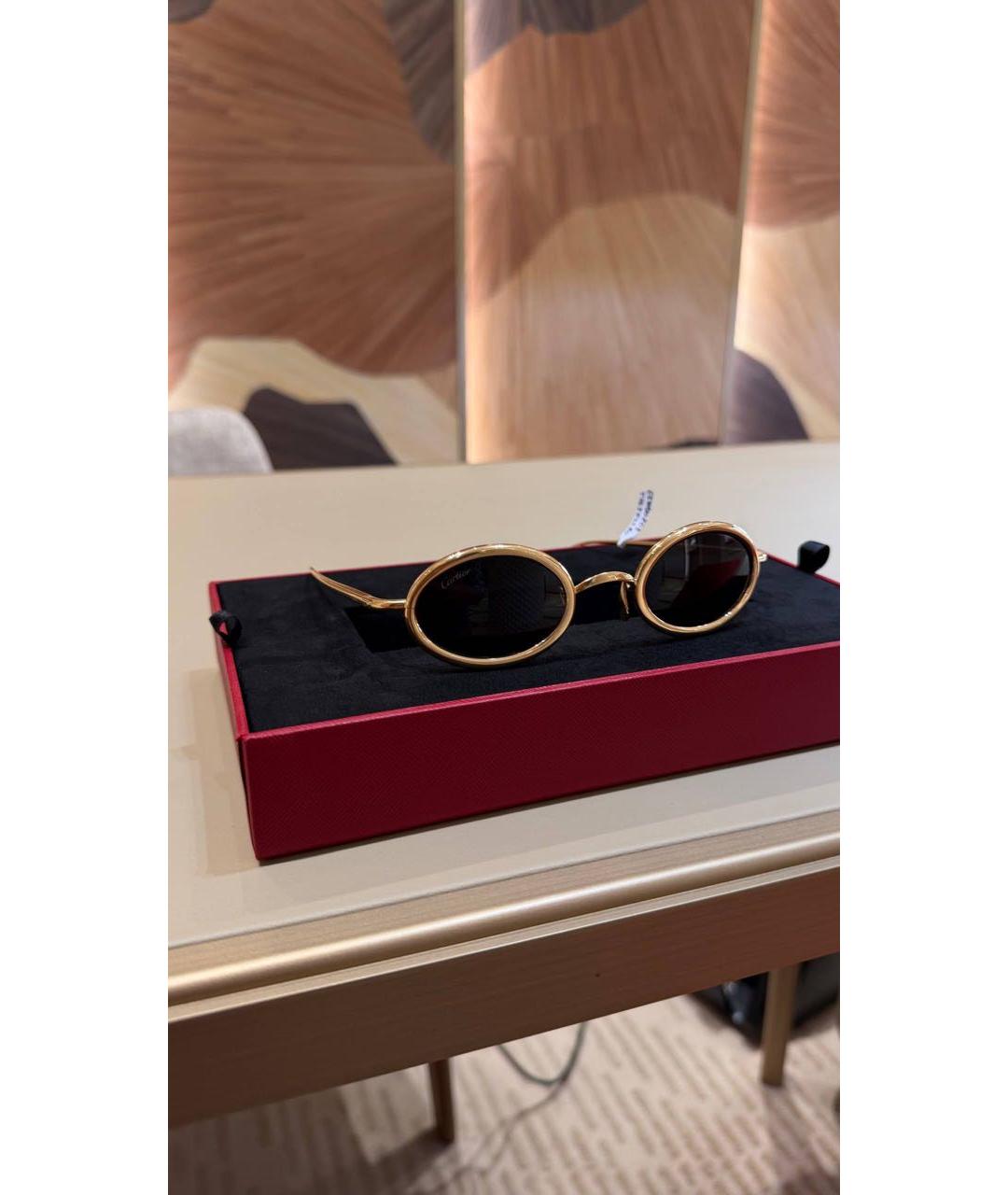 CARTIER Золотые солнцезащитные очки, фото 2