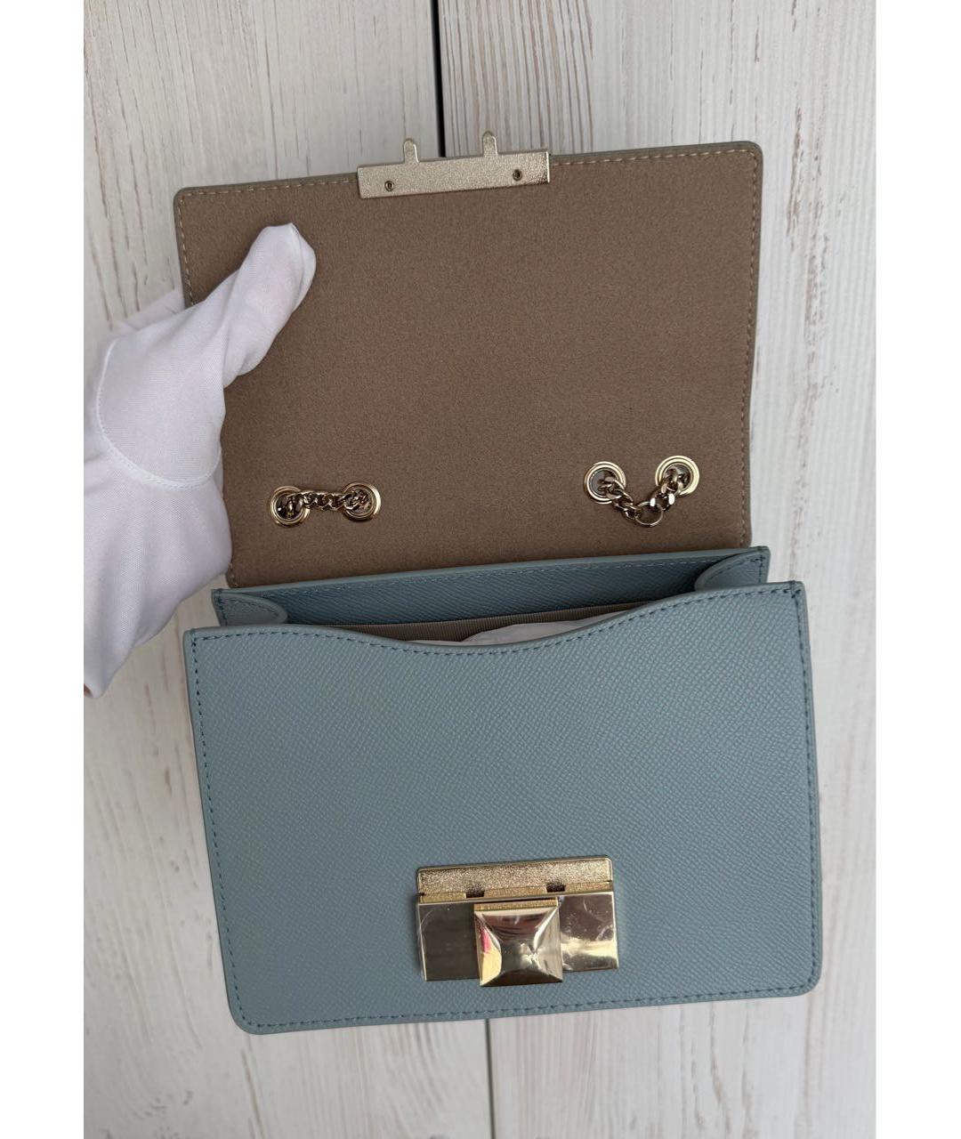 FURLA Голубая кожаная сумка через плечо, фото 7