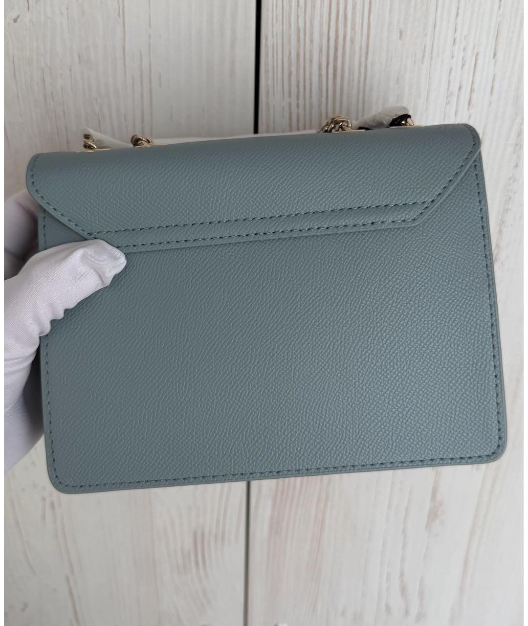 FURLA Голубая кожаная сумка через плечо, фото 4
