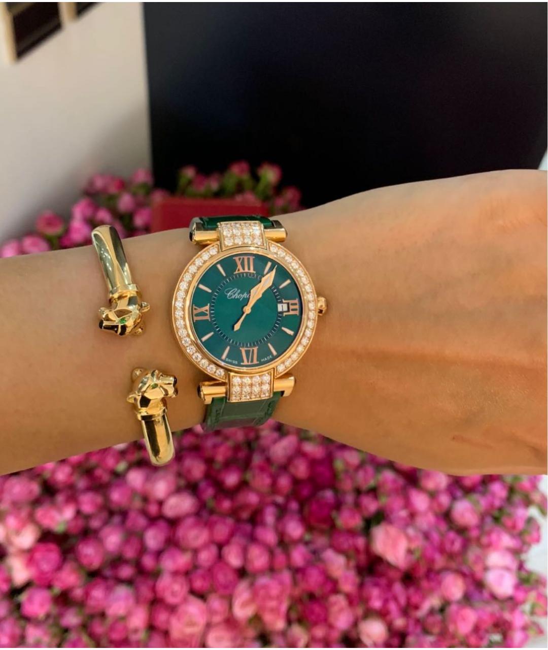 CHOPARD Зеленые часы из розового золота, фото 5