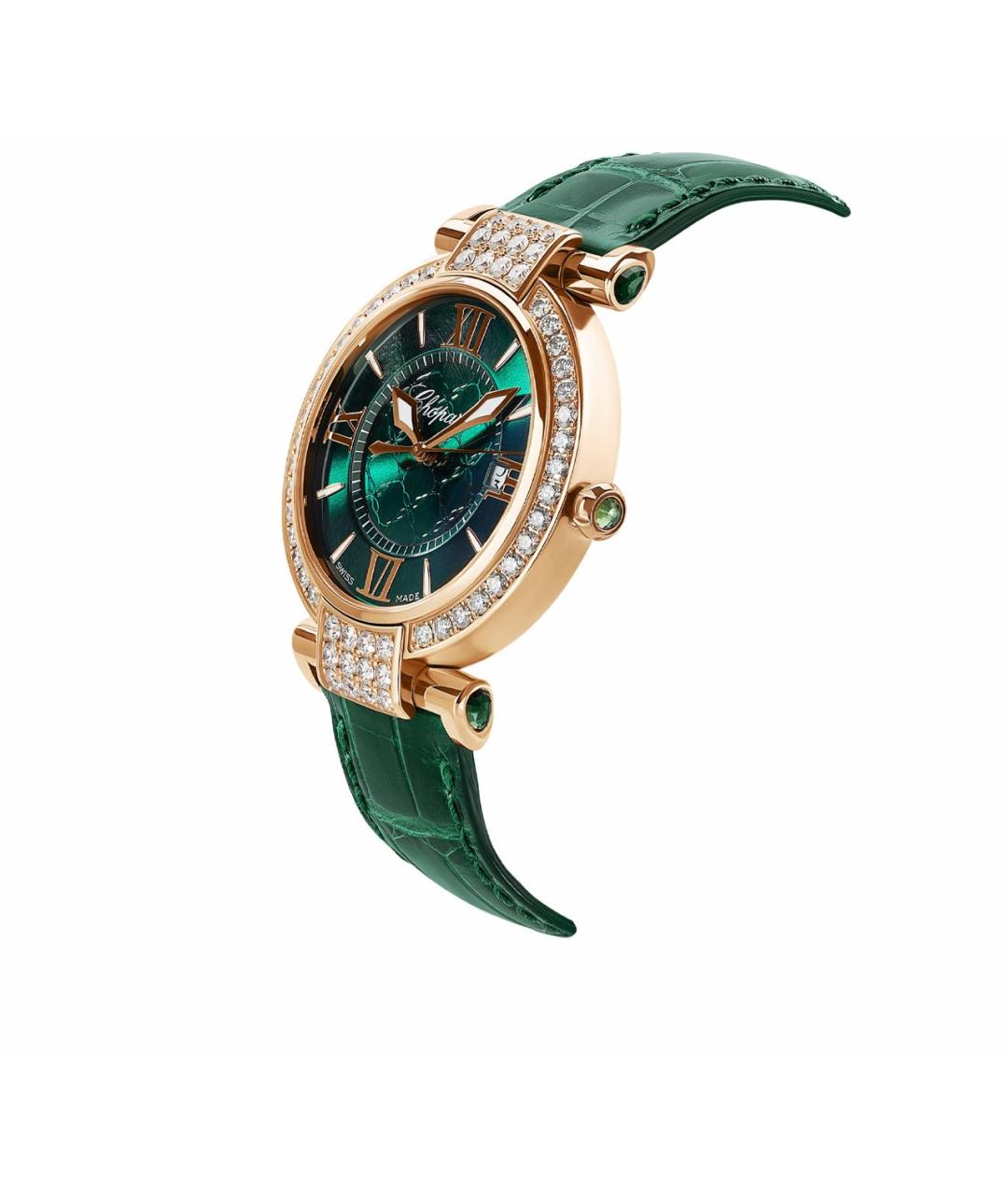 CHOPARD Зеленые часы из розового золота, фото 1