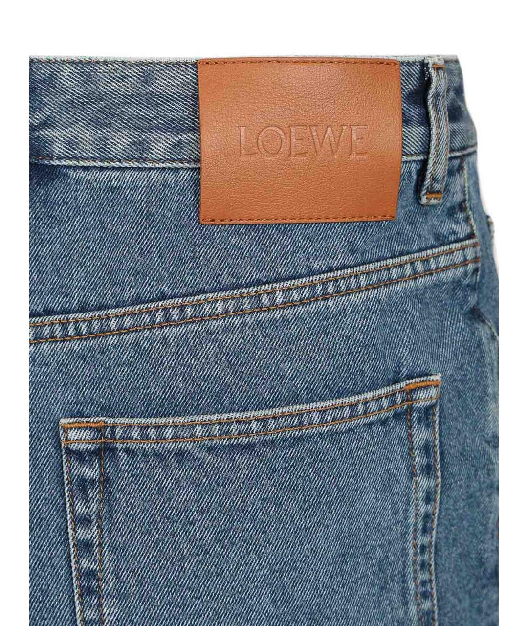LOEWE Голубые хлопковые прямые джинсы, фото 5