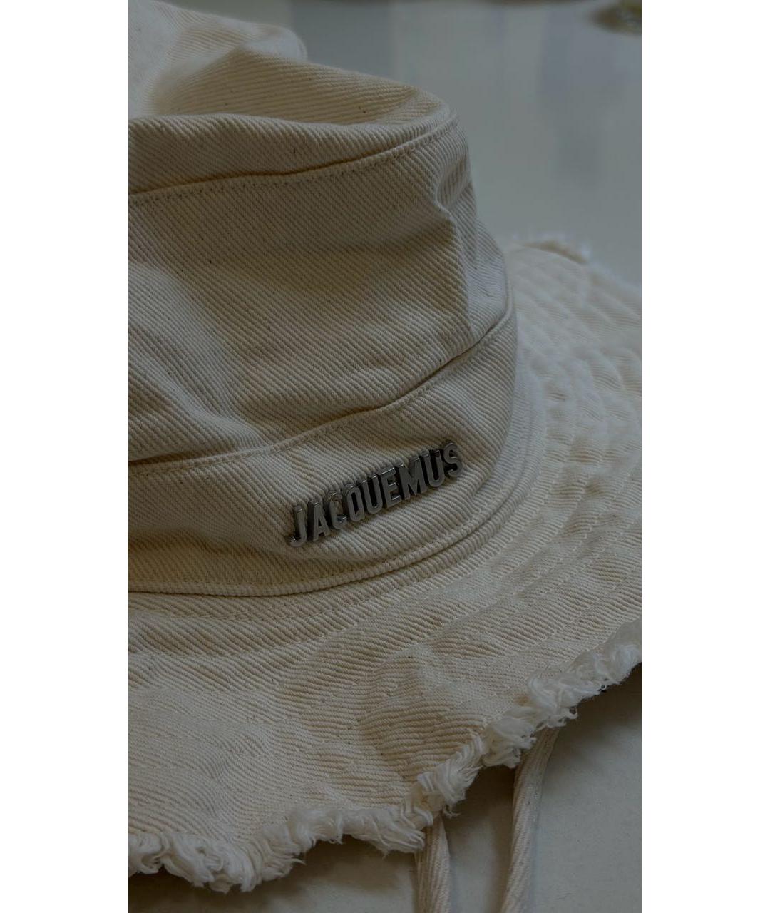 JACQUEMUS Белая хлопковая панама, фото 3