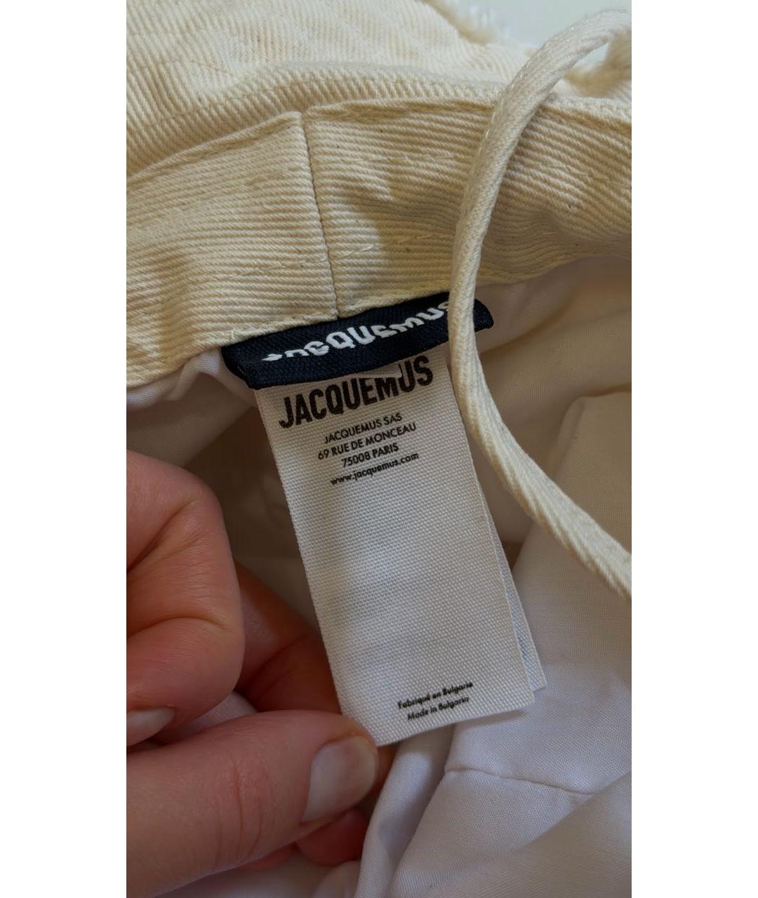 JACQUEMUS Белая хлопковая панама, фото 4