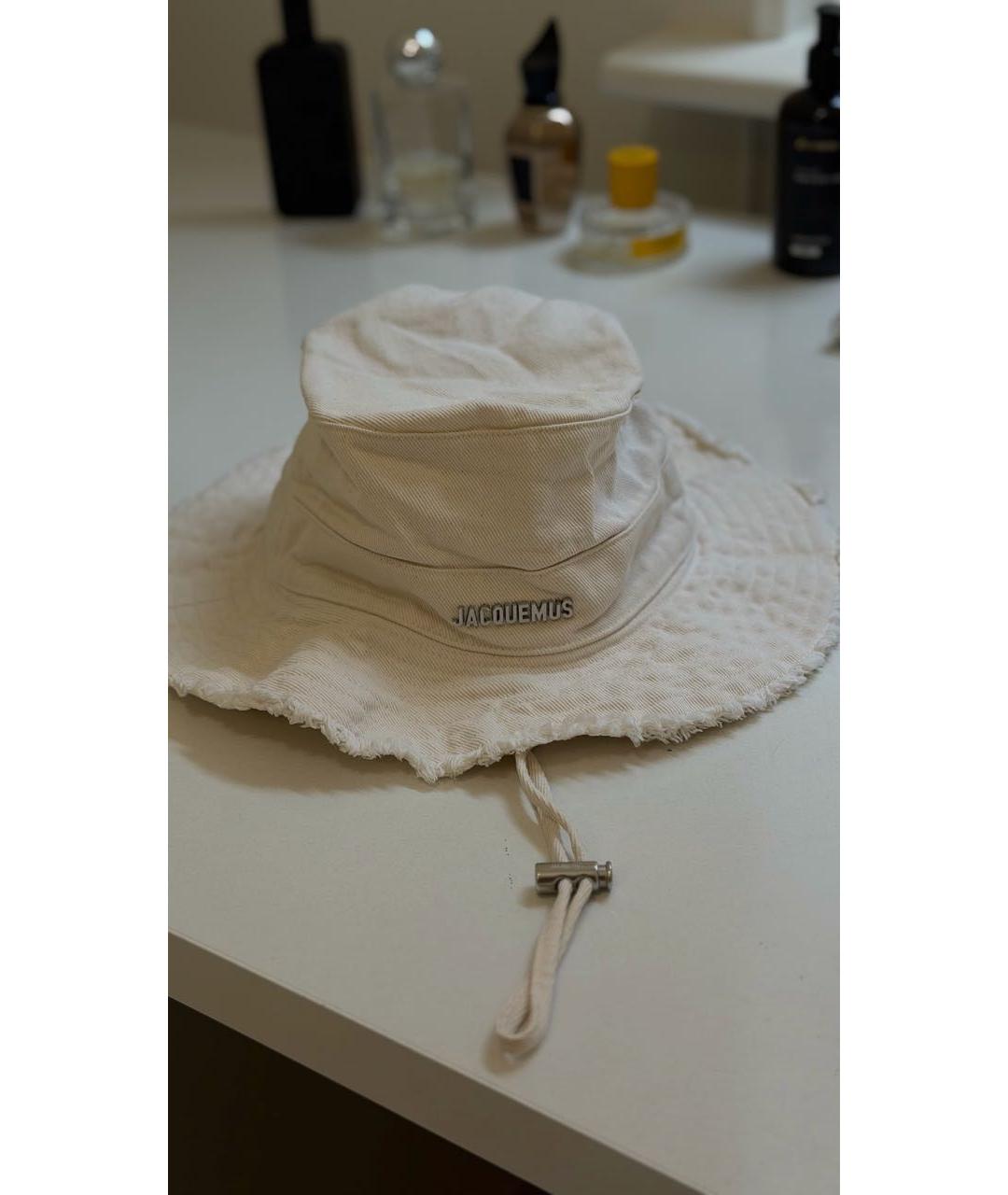 JACQUEMUS Белая хлопковая панама, фото 8