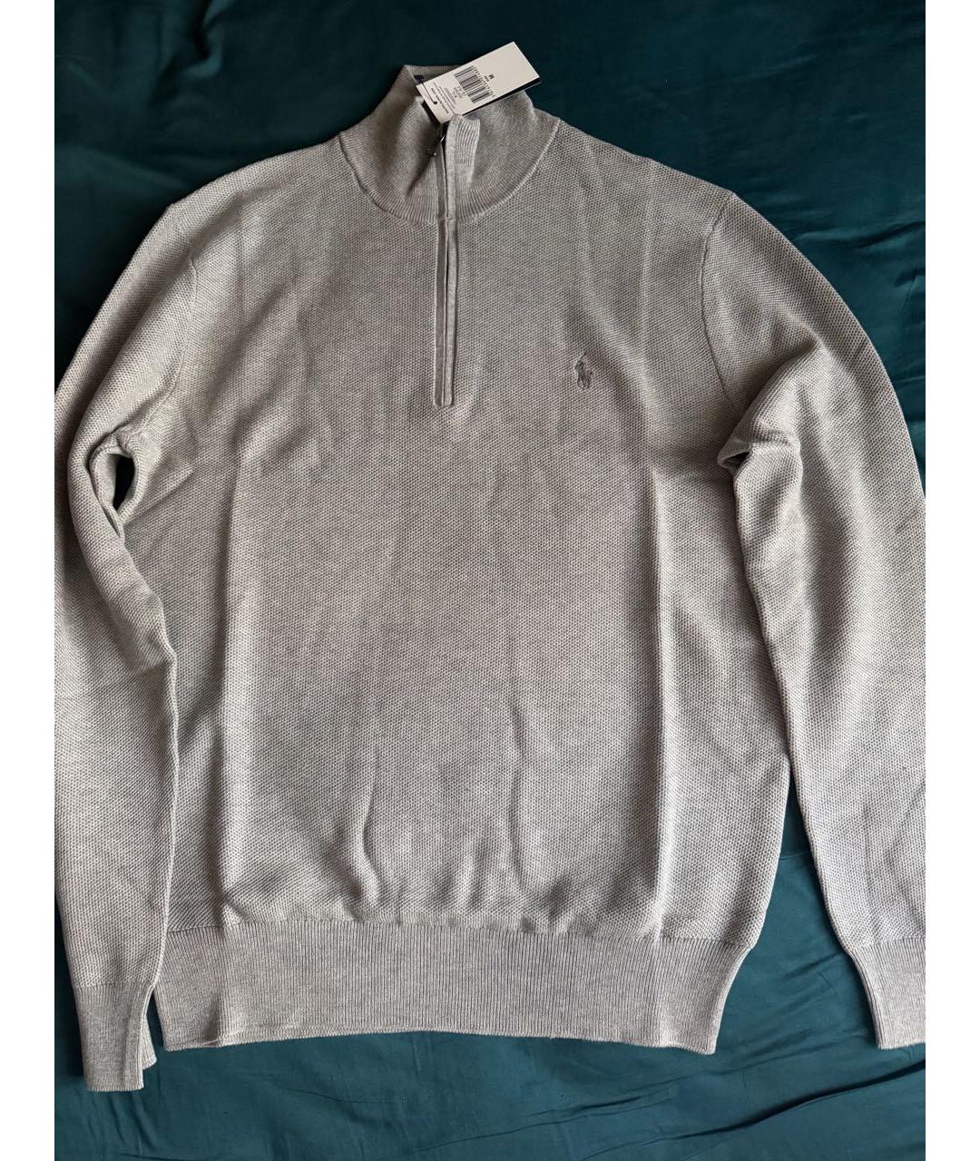 POLO RALPH LAUREN Серый хлопковый джемпер / свитер, фото 3