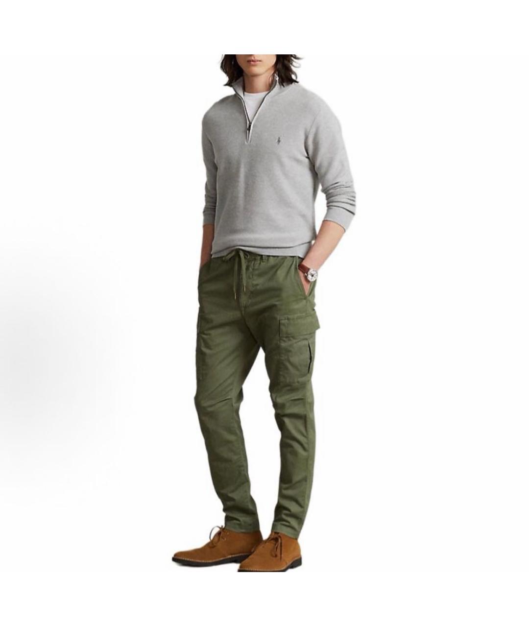POLO RALPH LAUREN Серый хлопковый джемпер / свитер, фото 5