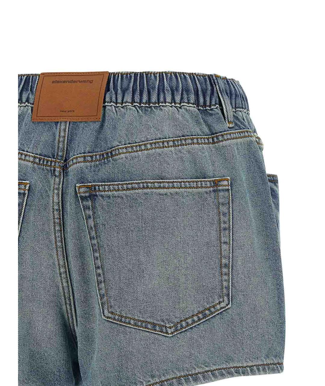ALEXANDER WANG Синие хлопковые шорты, фото 4