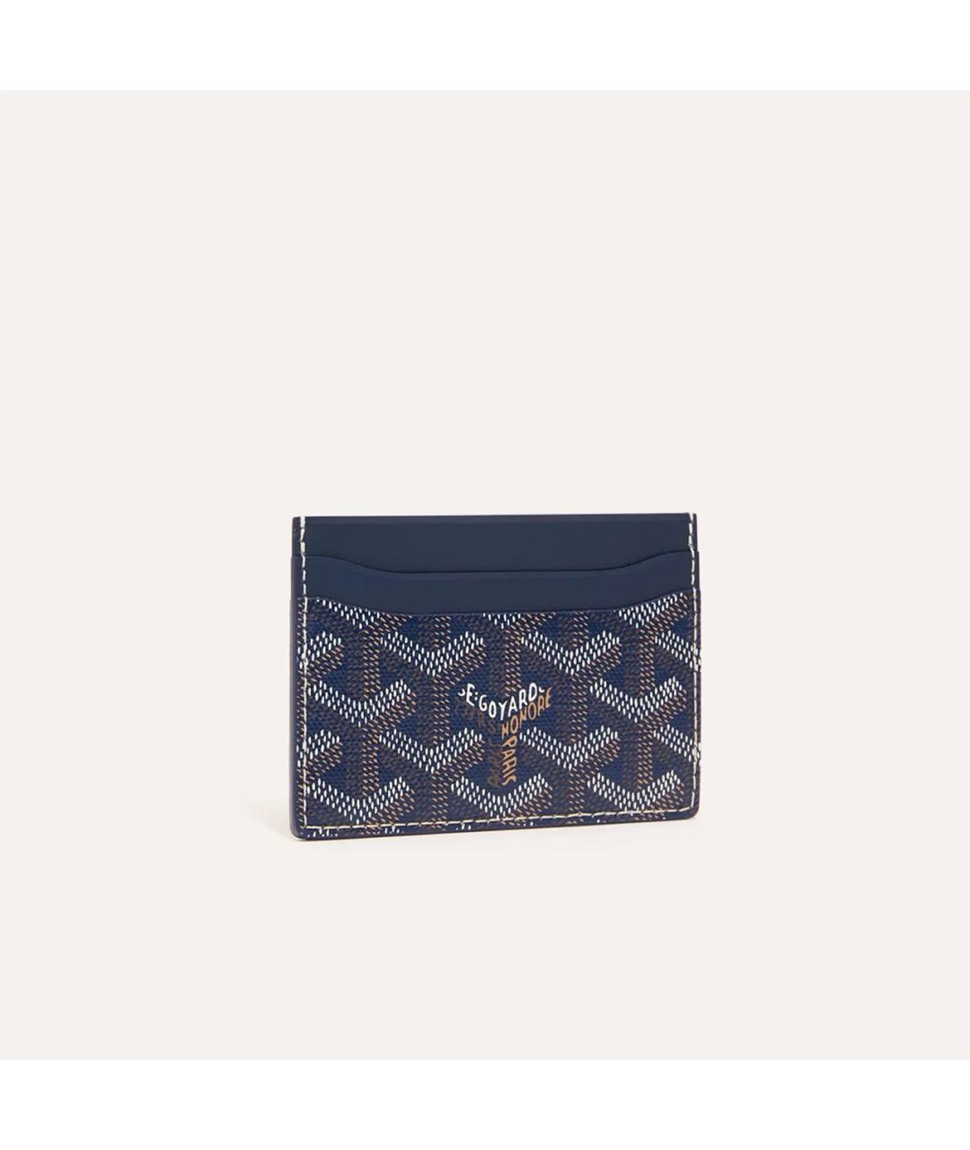 GOYARD Темно-синий кожаный кардхолдер, фото 6