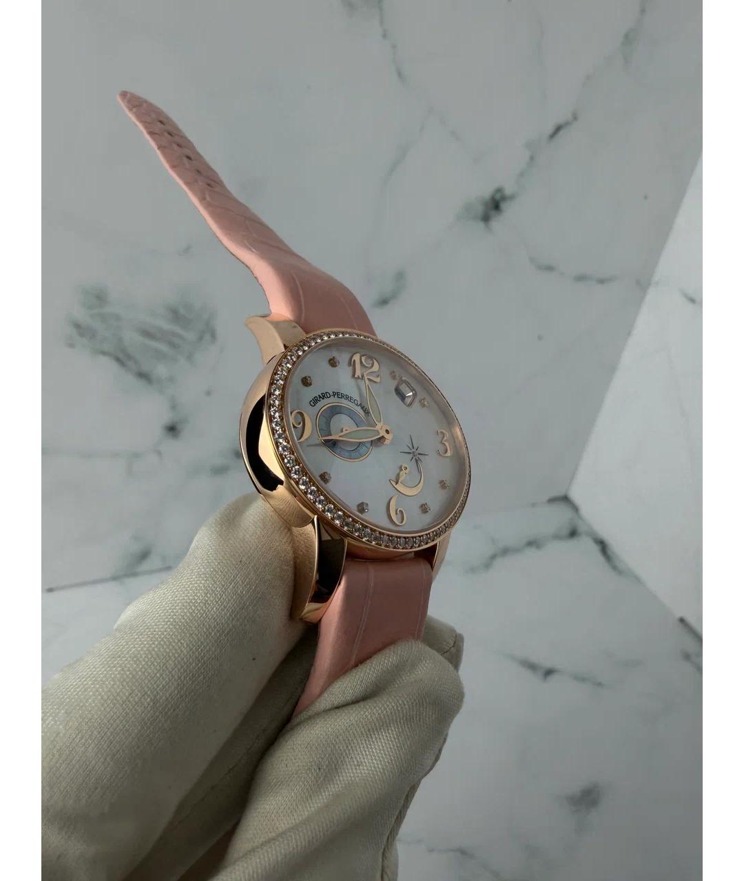 GIRARD PERREGAUX Белые часы из розового золота, фото 4