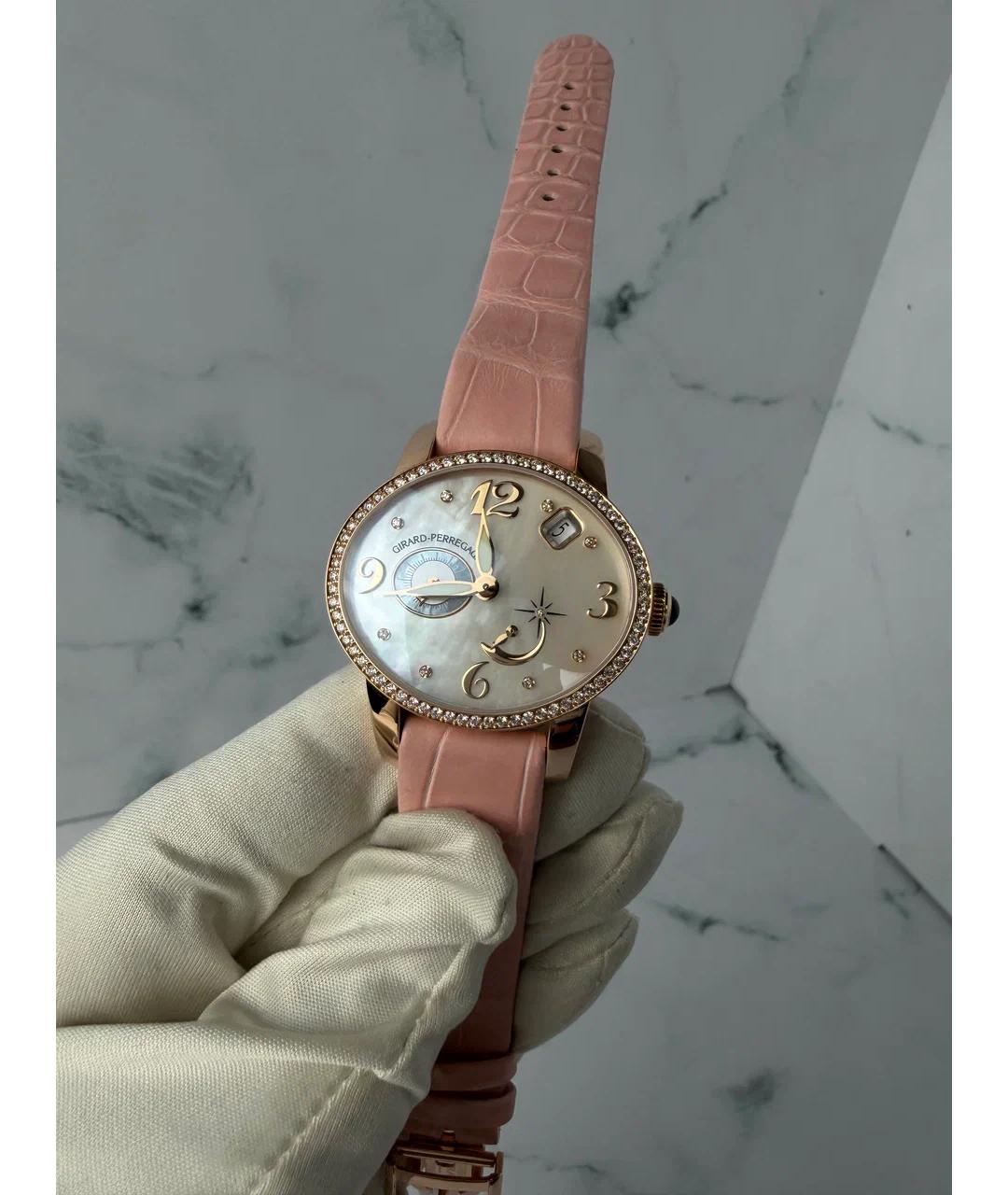 GIRARD PERREGAUX Белые часы из розового золота, фото 2