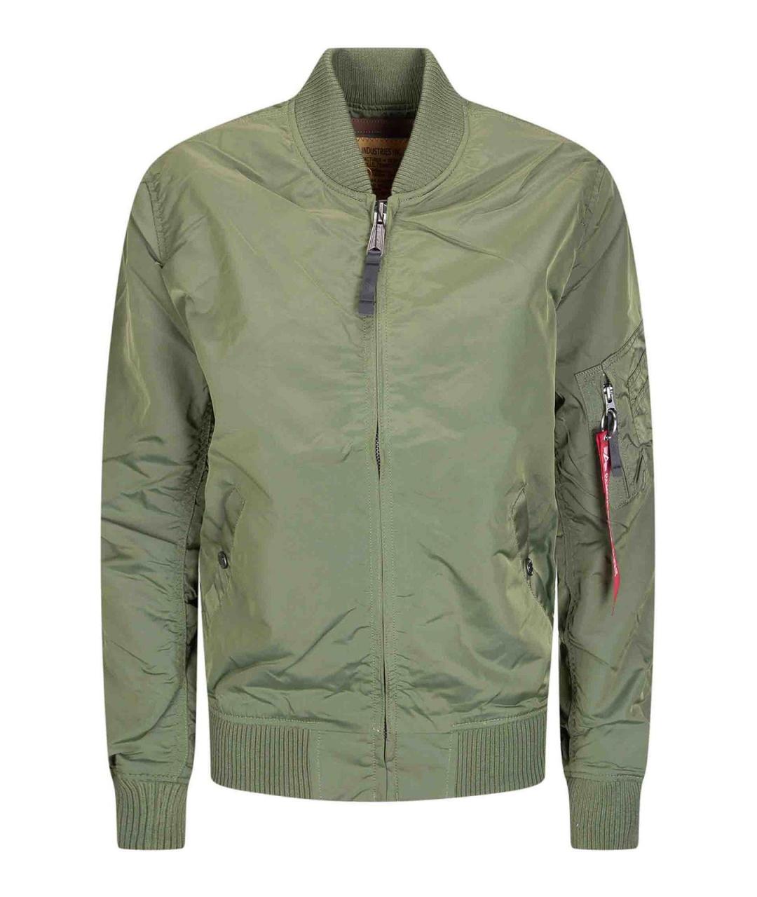 ALPHA INDUSTRIES Зеленая полиамидовая куртка, фото 1