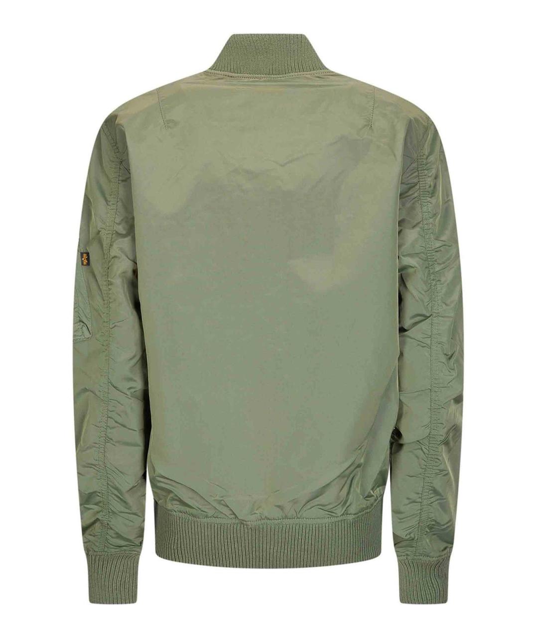 ALPHA INDUSTRIES Зеленая полиамидовая куртка, фото 2