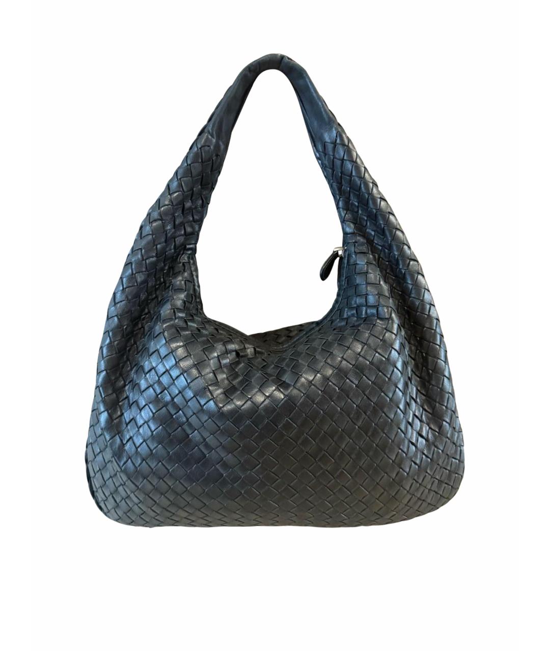 BOTTEGA VENETA Черная кожаная сумка через плечо, фото 1