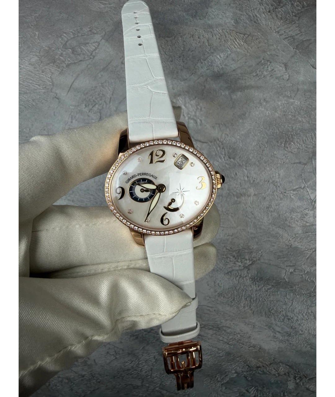 GIRARD PERREGAUX Белые часы из розового золота, фото 2