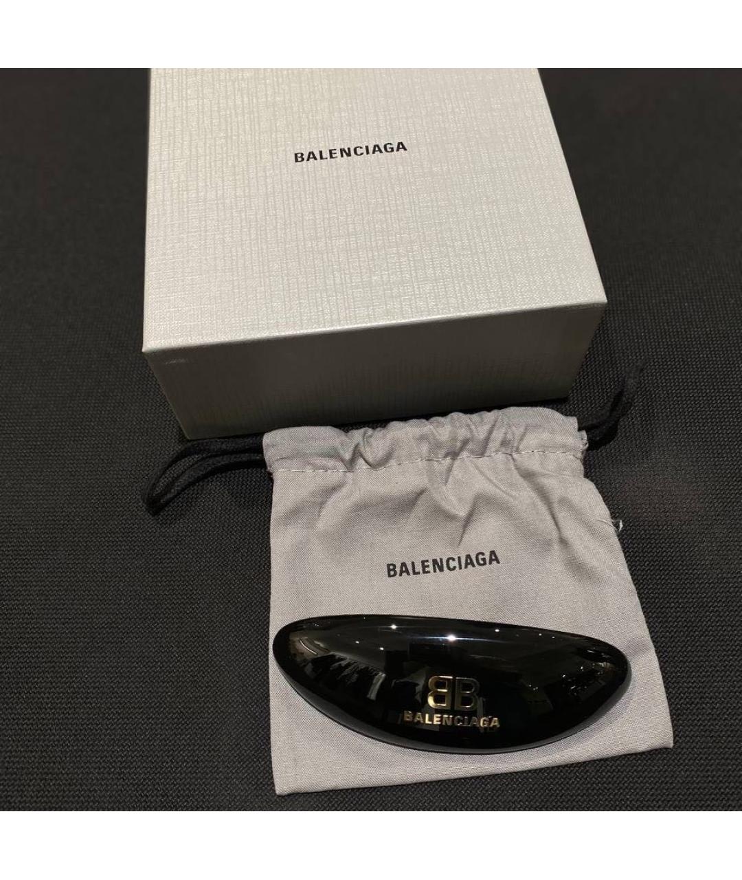 BALENCIAGA Черная заколка, фото 7