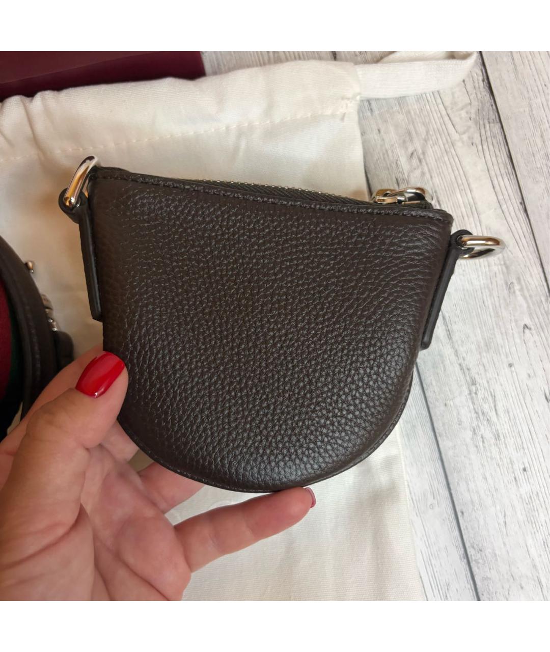 GUCCI Коричневая кожаная сумка на плечо, фото 2