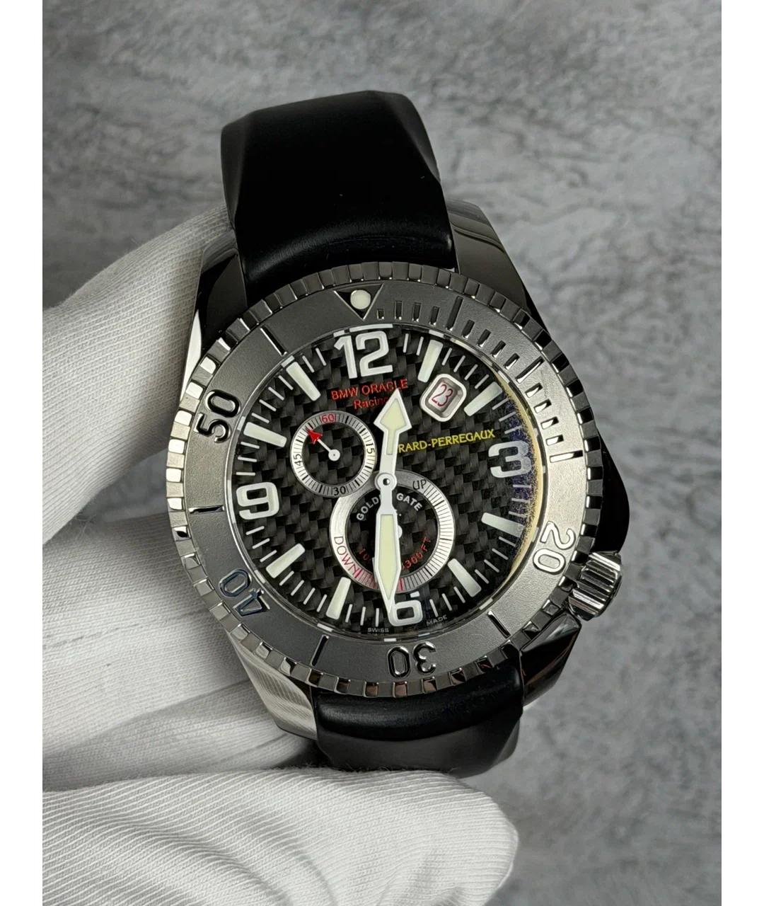 GIRARD PERREGAUX Черные металлические часы, фото 2