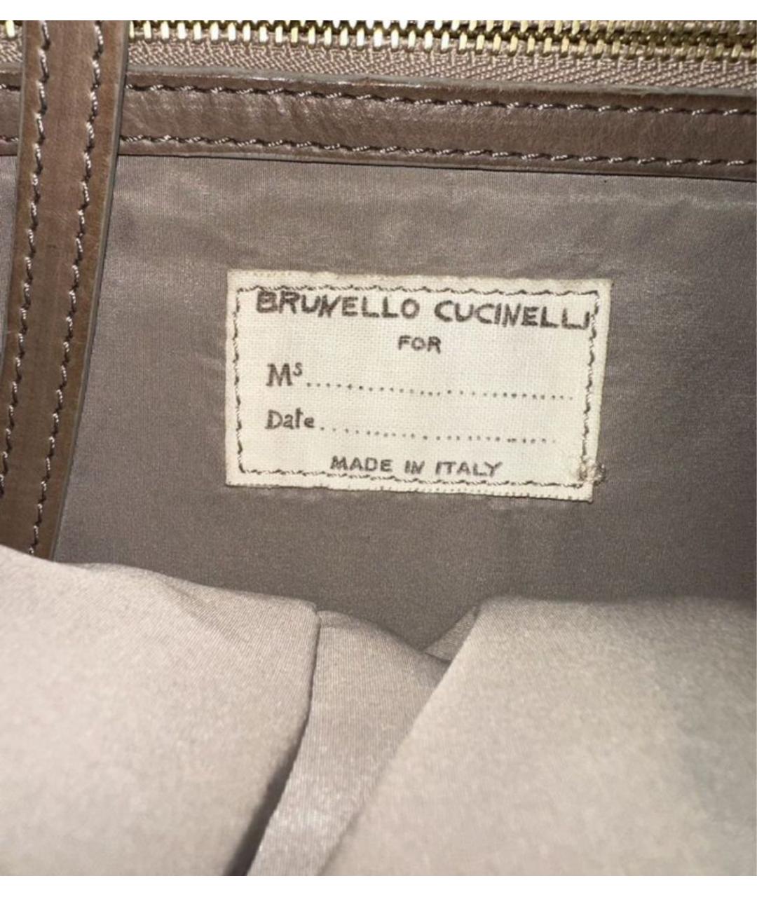 BRUNELLO CUCINELLI Бежевая сумка через плечо, фото 3