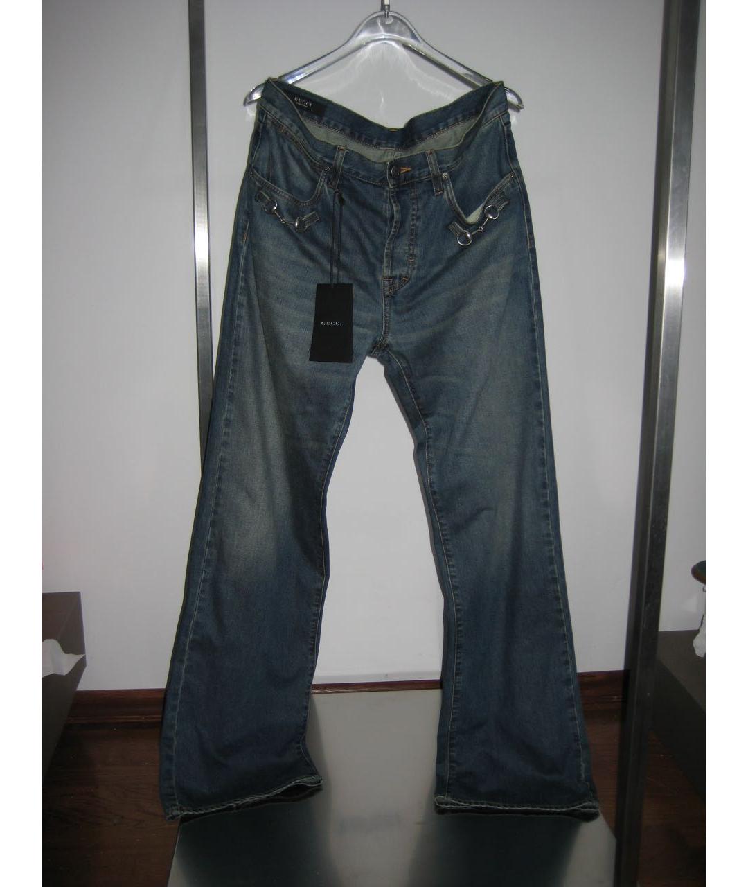 GUCCI Синие хлопковые джинсы, фото 9