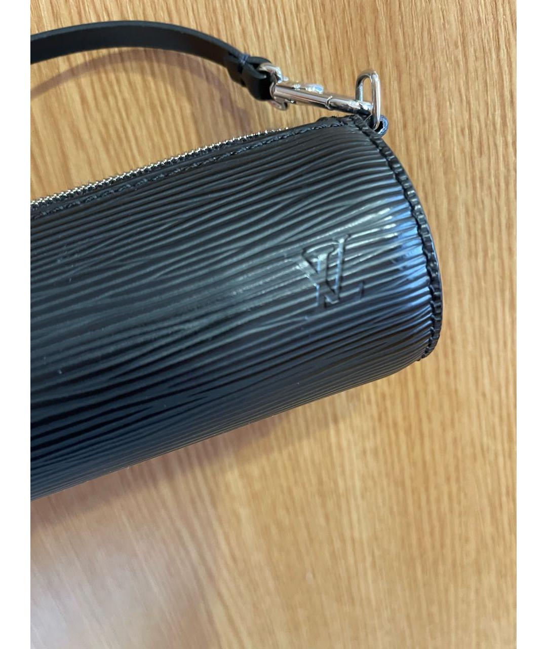 LOUIS VUITTON Черная кожаная косметичка, фото 5