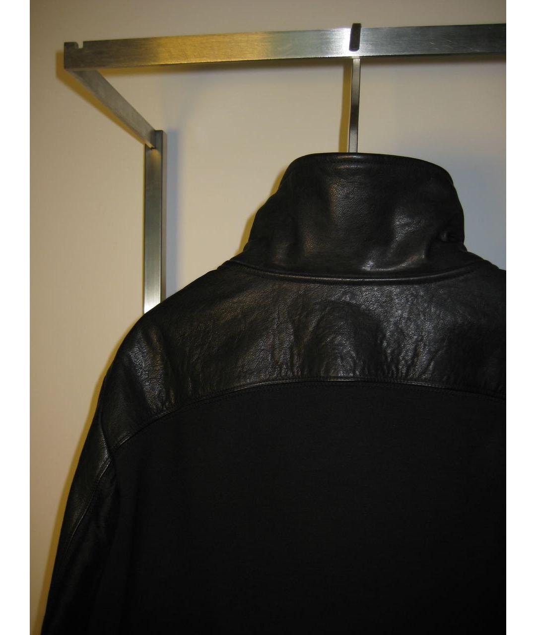 RICK OWENS Черная кожаная куртка, фото 4