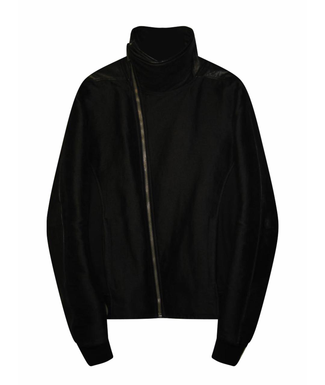 RICK OWENS Черная кожаная куртка, фото 1