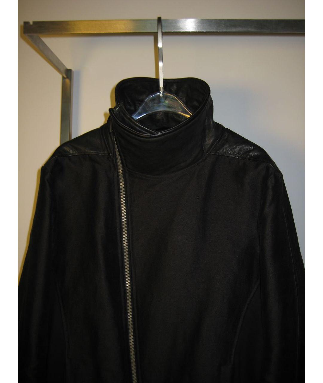 RICK OWENS Черная кожаная куртка, фото 2