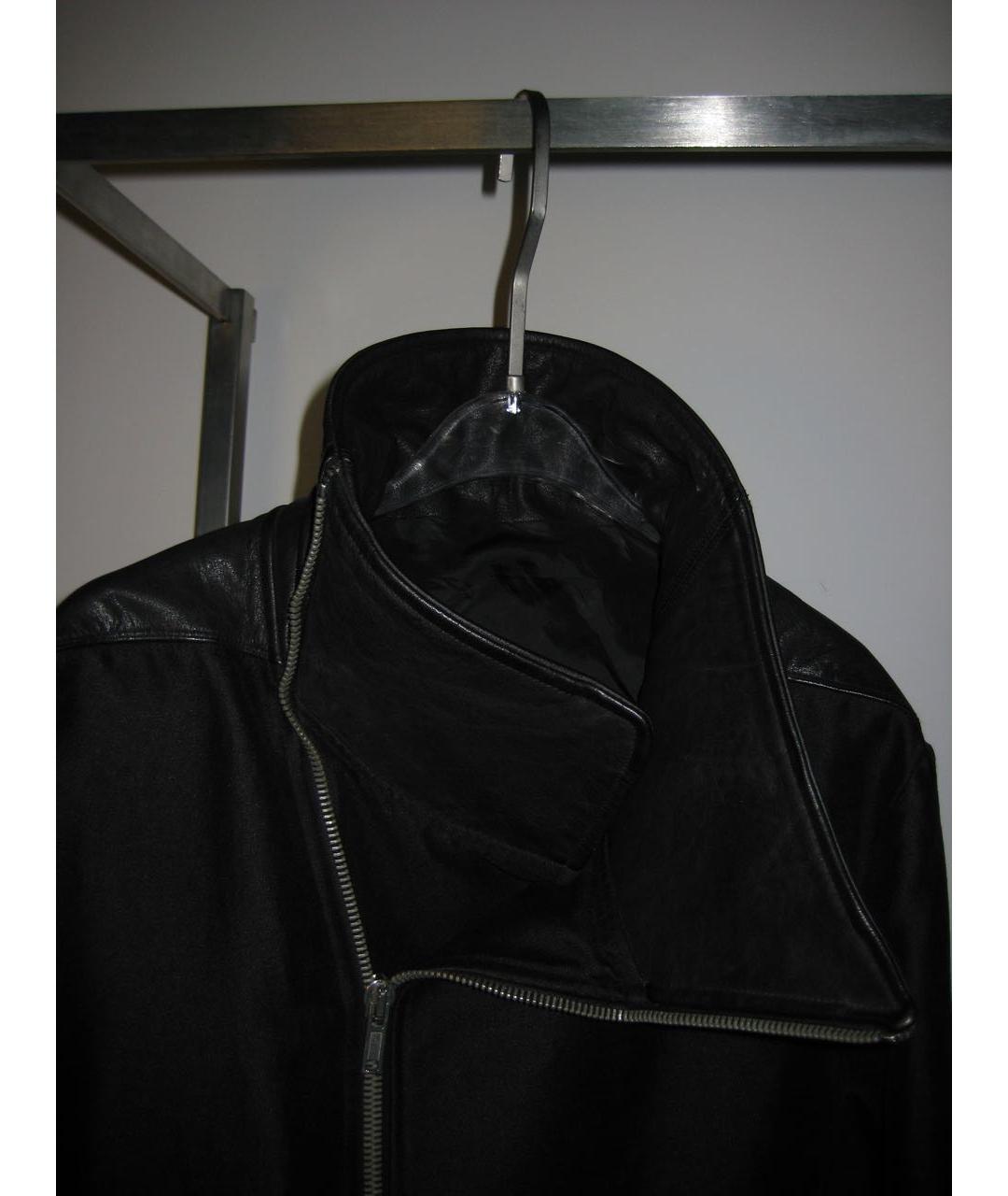 RICK OWENS Черная кожаная куртка, фото 6