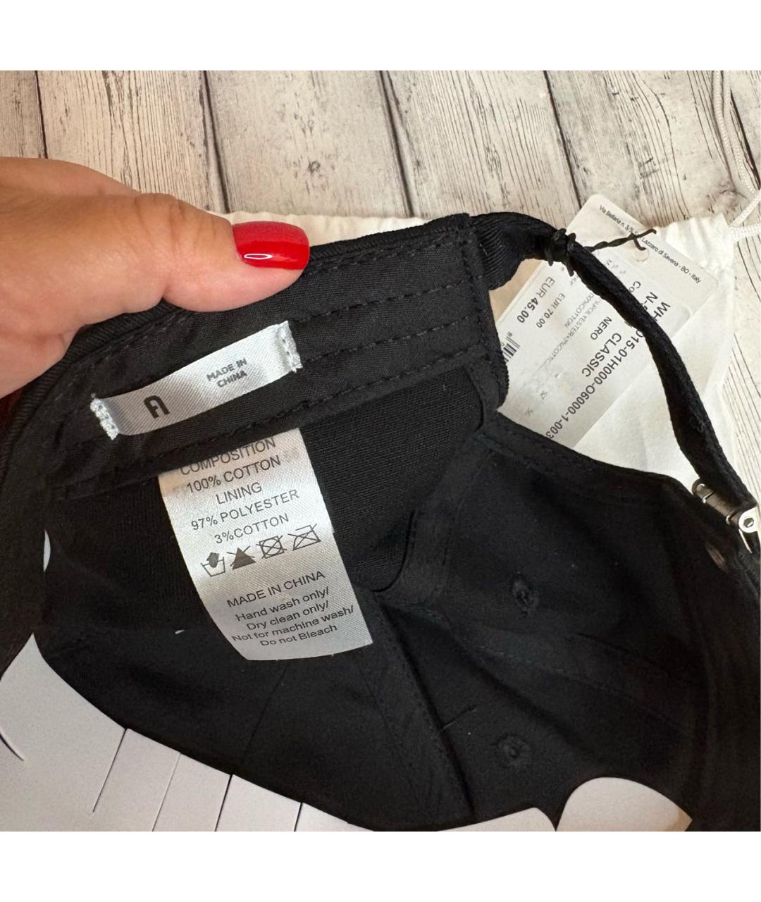 FURLA Черная кепка, фото 2