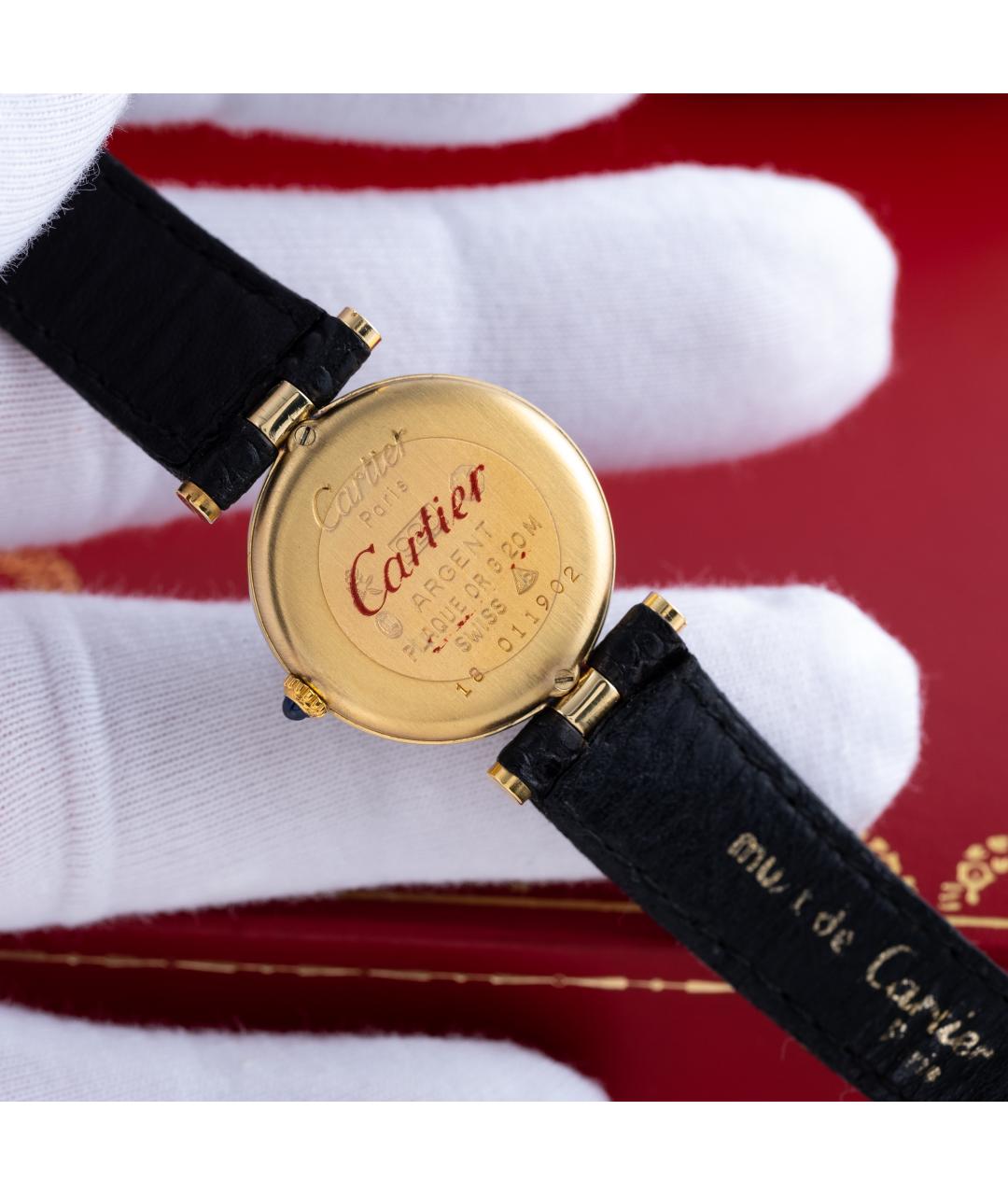CARTIER Черные серебряные часы, фото 5