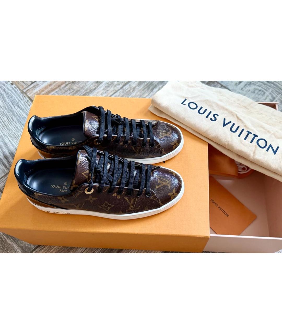 LOUIS VUITTON Коричневые кеды, фото 9